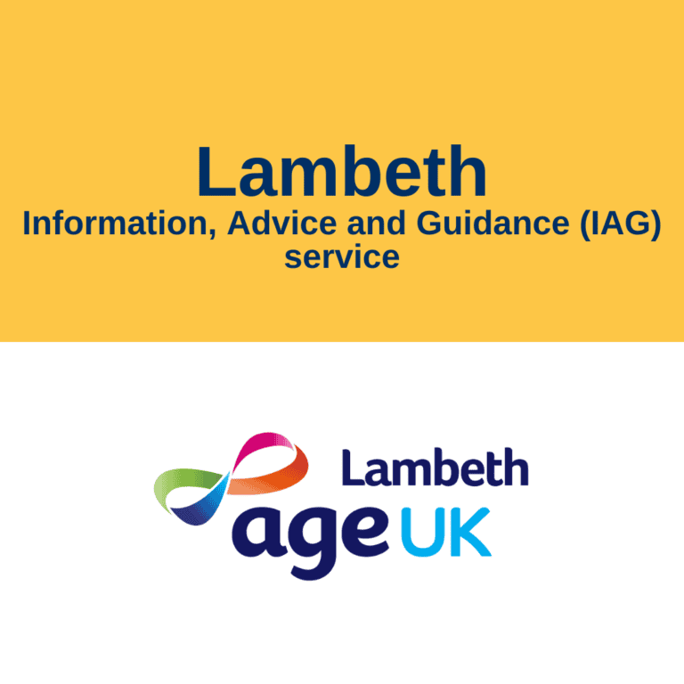 Lambeth Information, Advice and Guidance (IAG) service | Age UK Lambeth logo